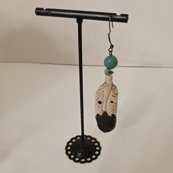 Painted one of a kind earri unisex - Picture 1 of 3